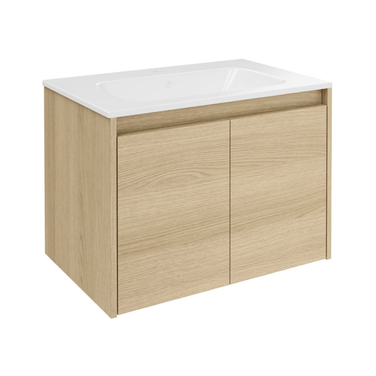 Fackelmann Compactline Set WTU + KeramikWT 2 Türen Lindberg-Eiche 710x515x465mm