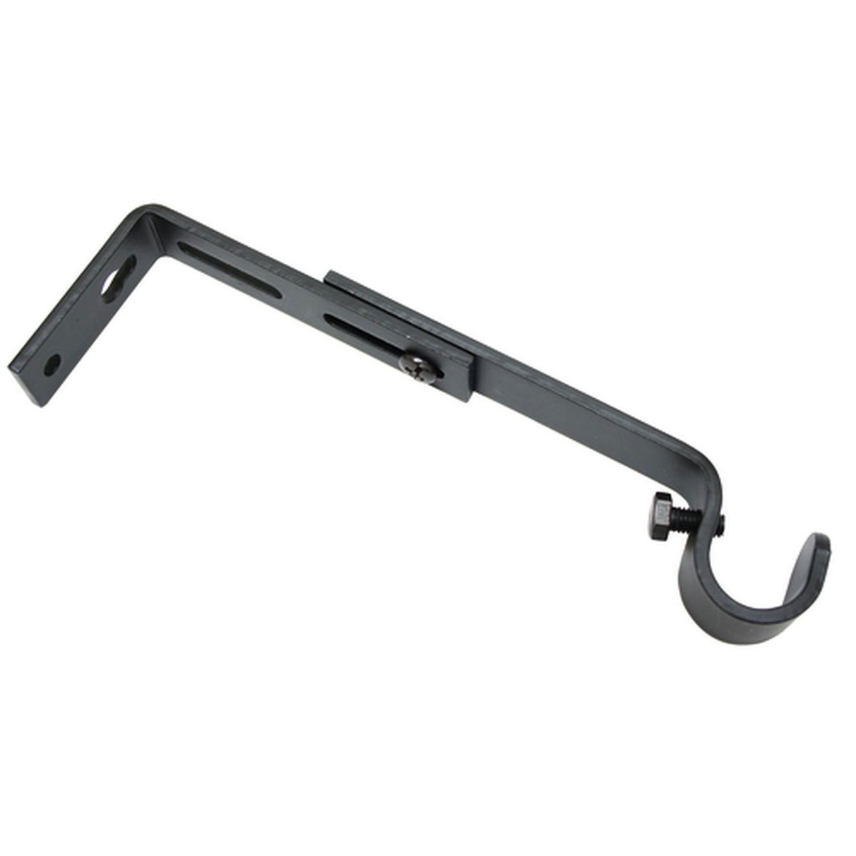 Gardinia Träger ausziehbar für Durchmesser 16 mm 10-14 cm schwarz-matt Bild 2