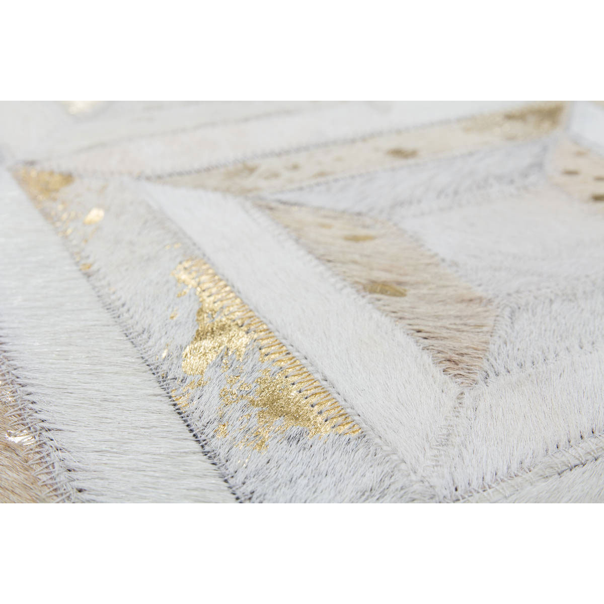 Lederteppich „Spark 410“, elfenbein/gold Bild 3