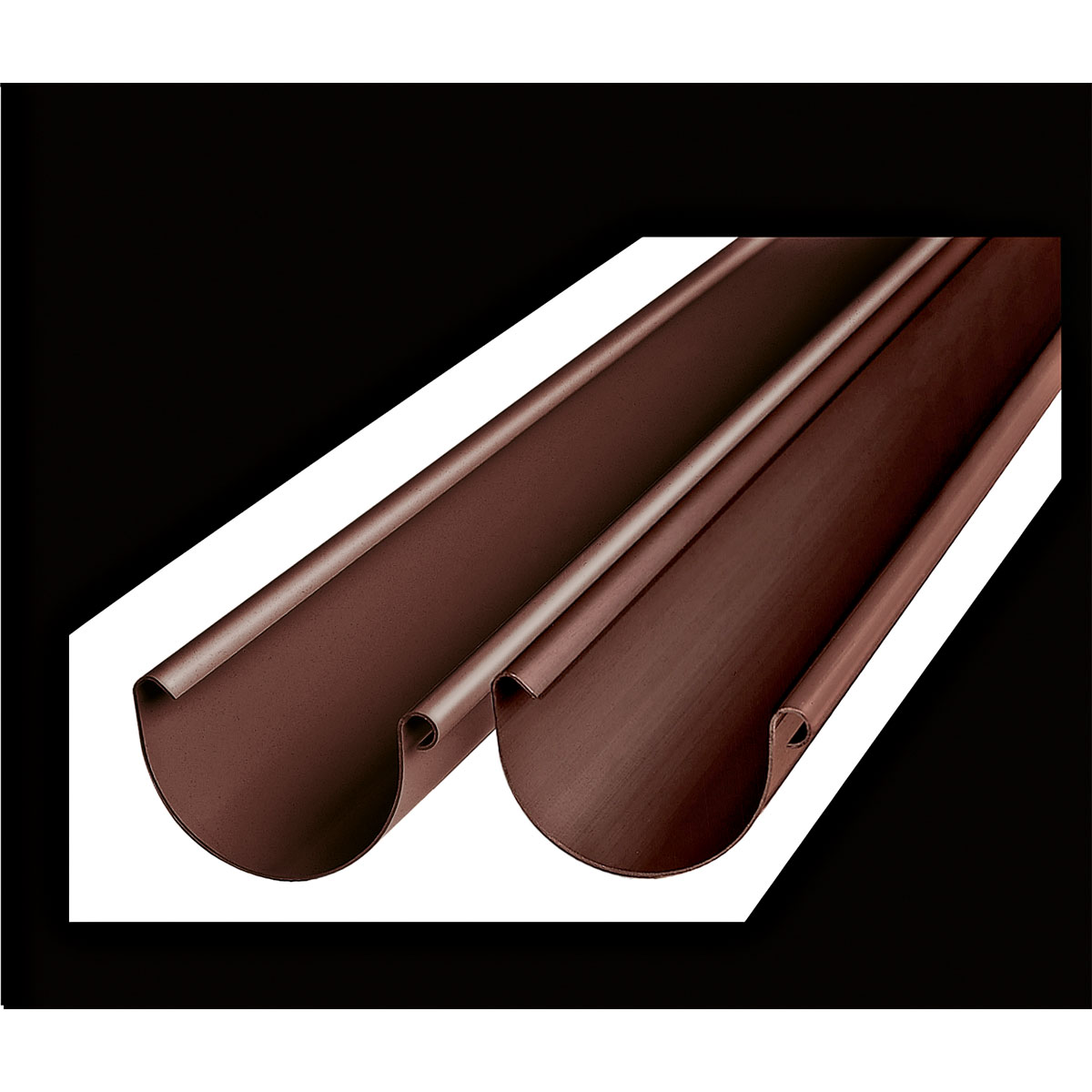 Marley Dachrinne RG 100 Kunststoff halbrund 2m braun