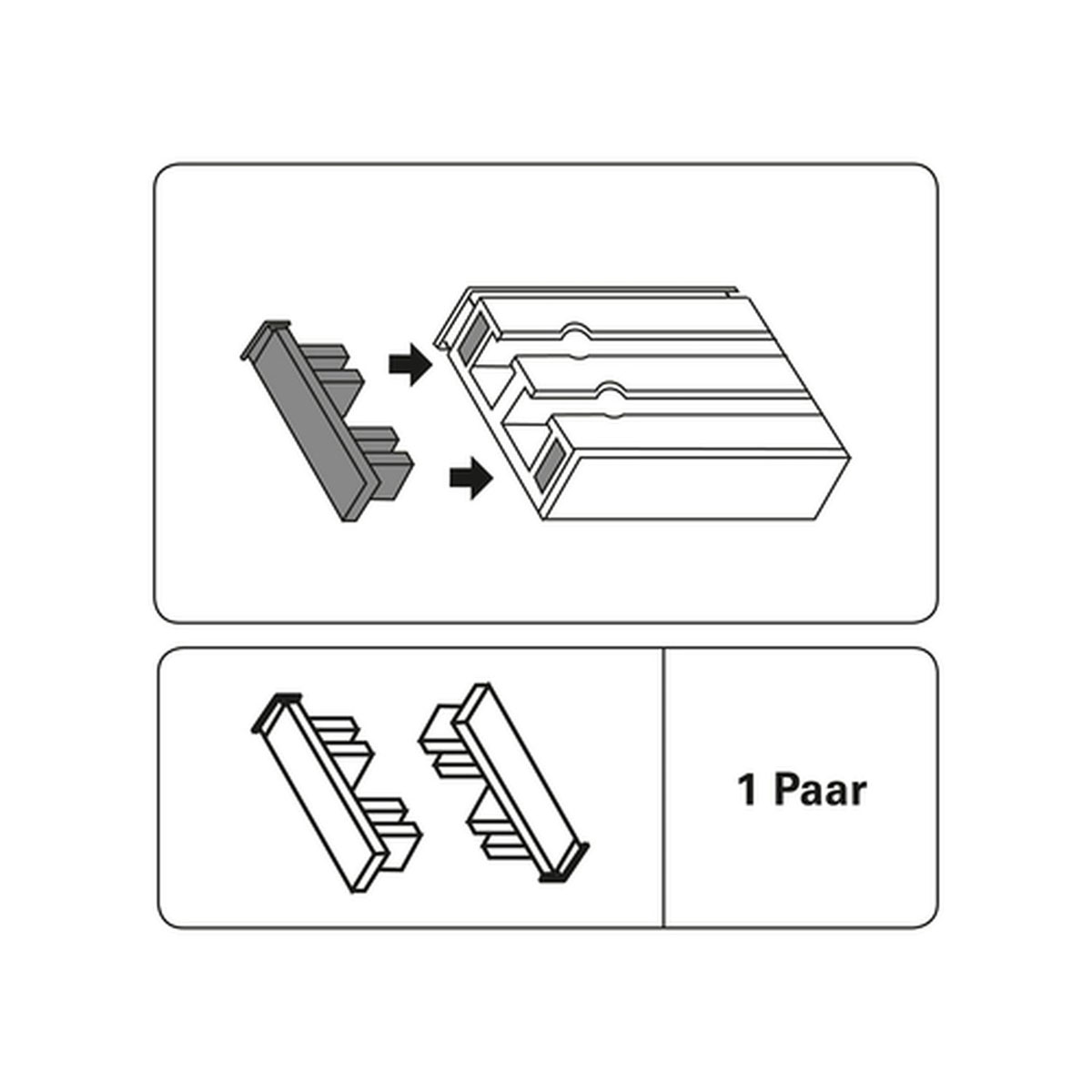 Gardinia Endstücke GE2 weiß Bild 2
