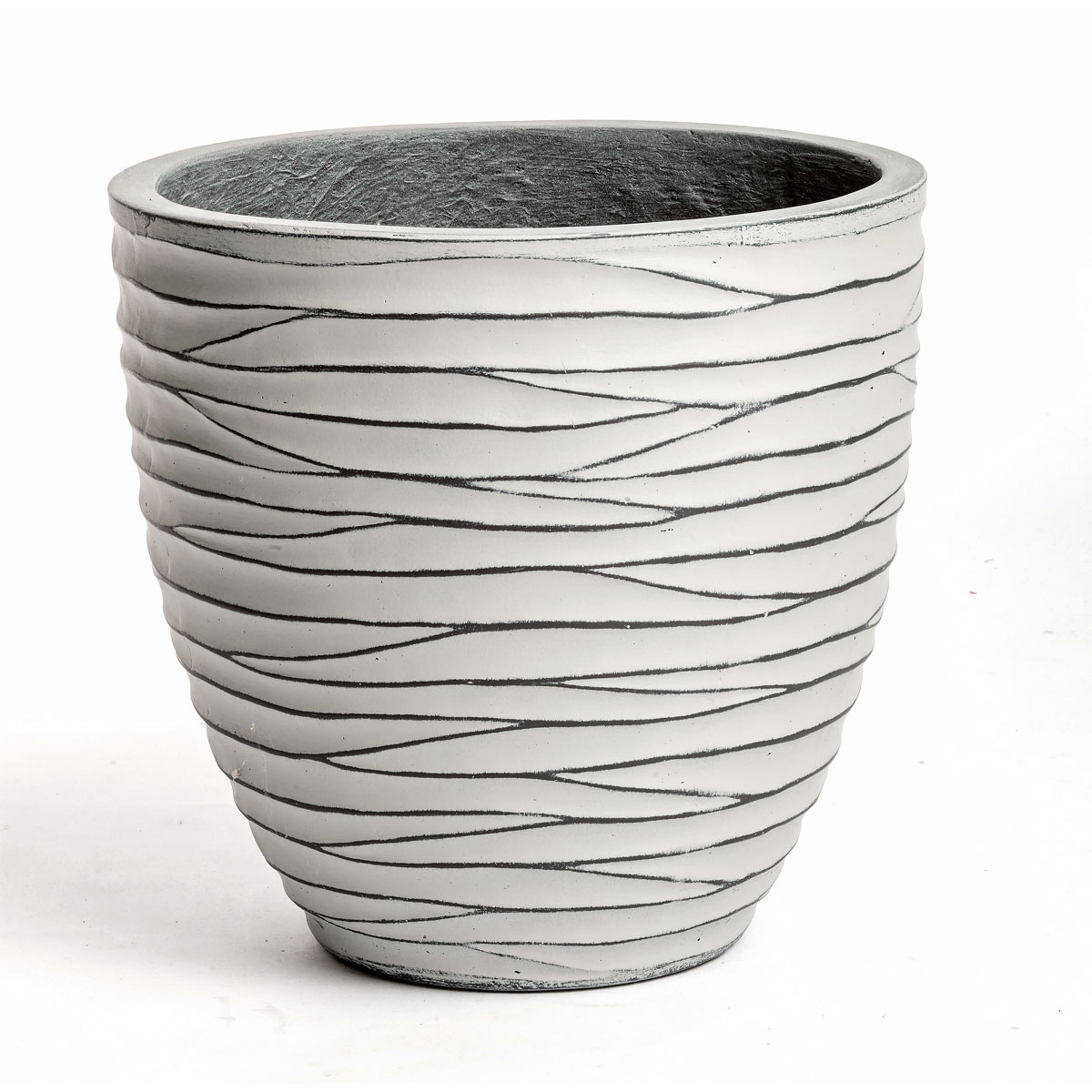 Haveson Pflanztopf Big Groove Durchmesser 36,5 x 35 cm Light cement Bild 1