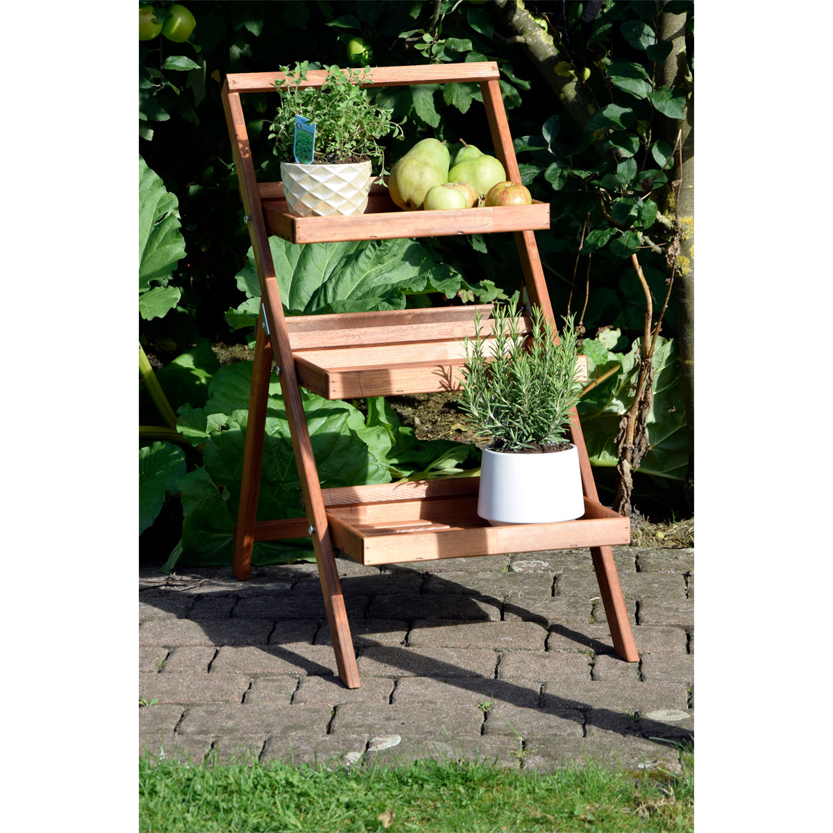 dobar Blumentreppe klappbar 50 x 102 x 46 cm braun Bild 7