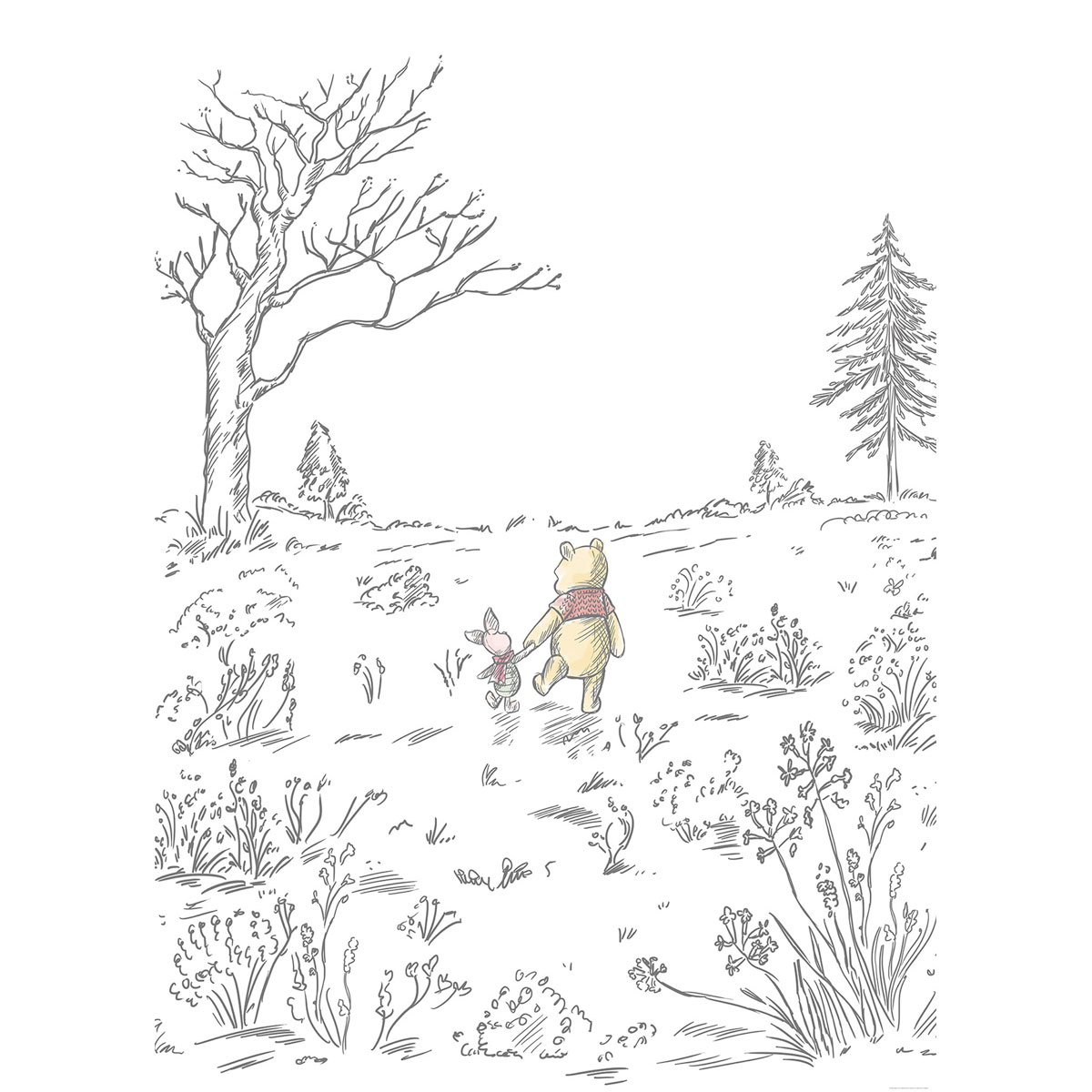 Komar  Vlies Fototapete Winnie the Pooh Walk 200x280 cm Bild 2