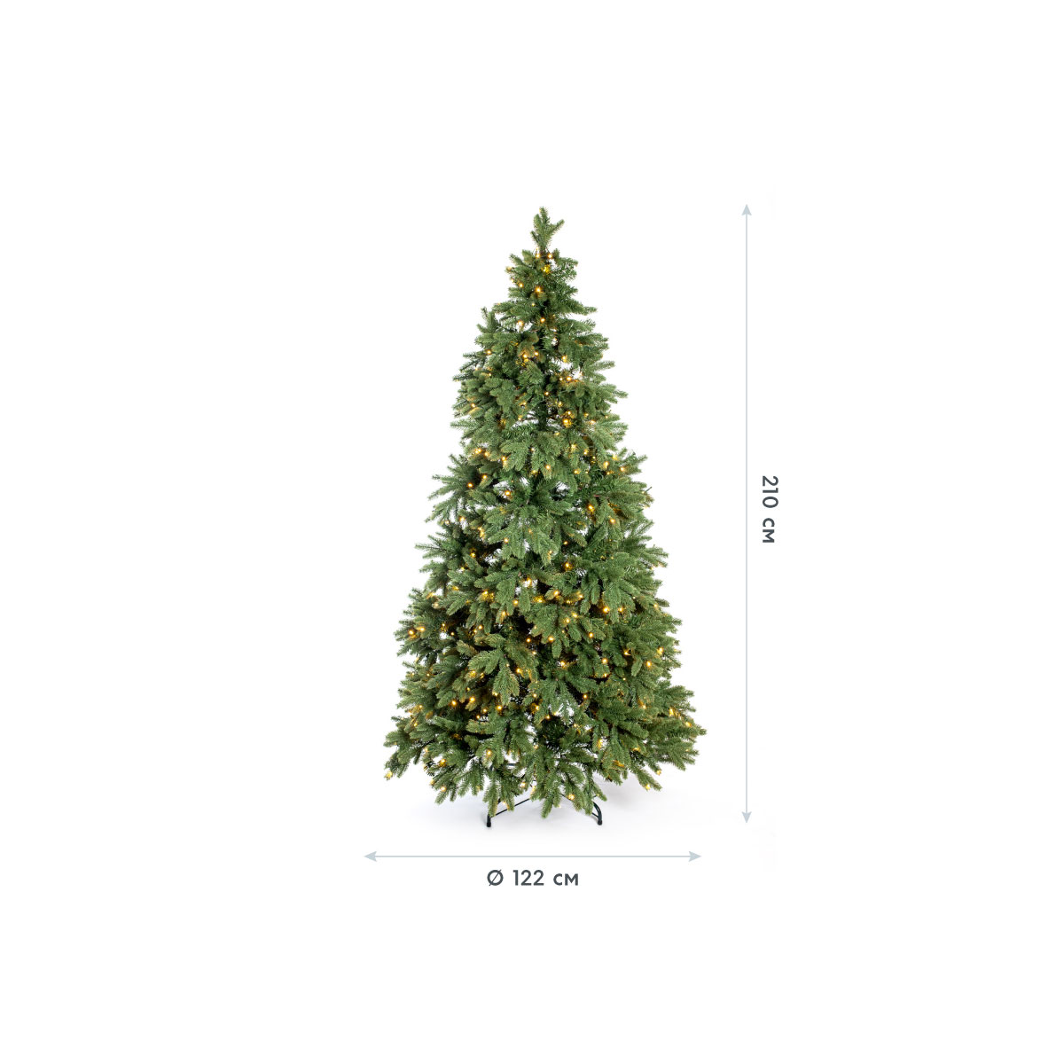 Evergreen Künstlicher Weihnachtsbaum Roswell Kiefer inkl. LEDs 122x210cm Grün Bild 11