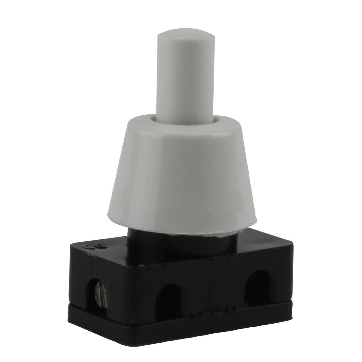 Einbau-Druckschalter 1-polig 1A 2 Stück weiß