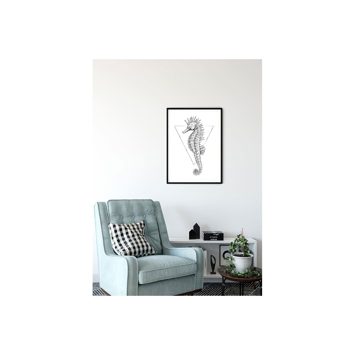 Komar  Wandbild Sea Horse White 30x40 cm Bild 4