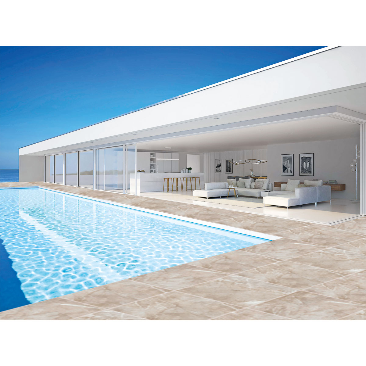 Bodenfliese Armani 60 x 60 cm poliert grau Bild 4