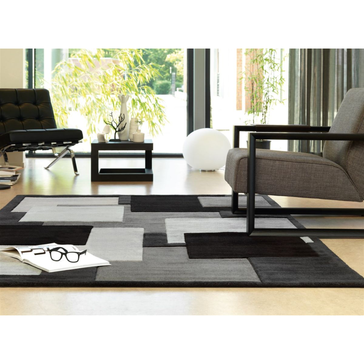 Cool 646 Grau / Schwarz 70cm x 140cm Bild 2