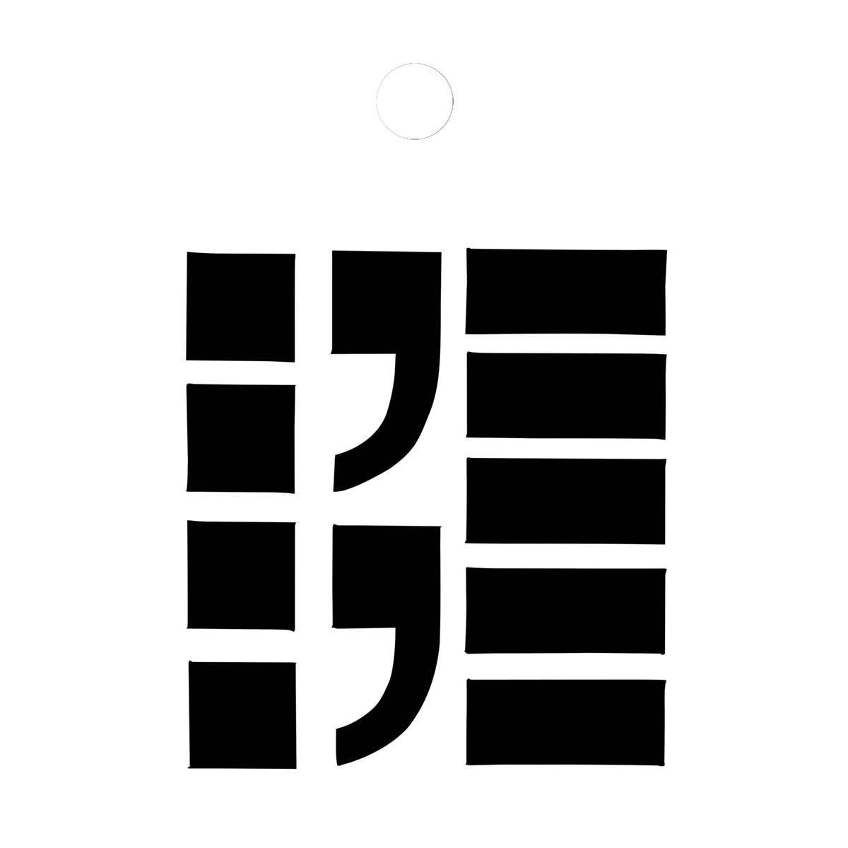 Metafranc Klebesymbol Komma Folie schwarz