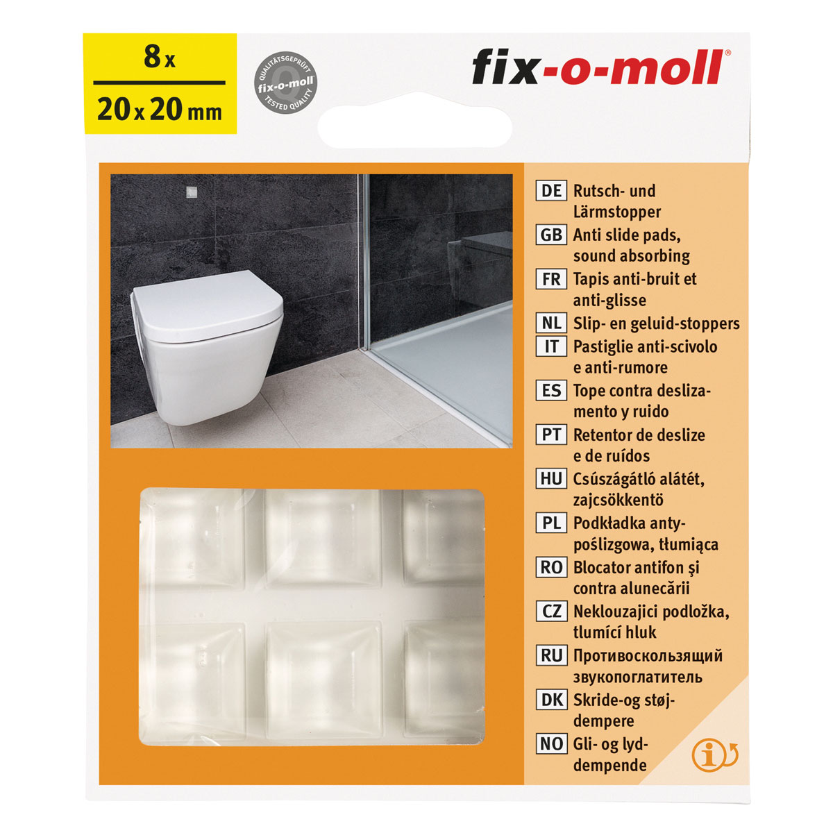 Suki Rutschstopper klebend 2 x 2 cm transparent 8 Stück Bild 2