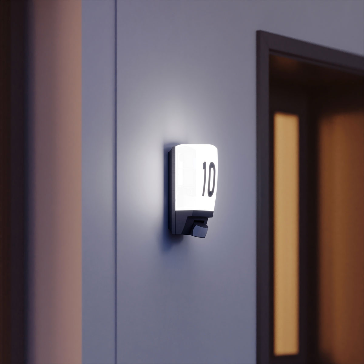 Steinel Sensoraußenleuchte L 1 S schwarz mit Hausnummer Bild 5