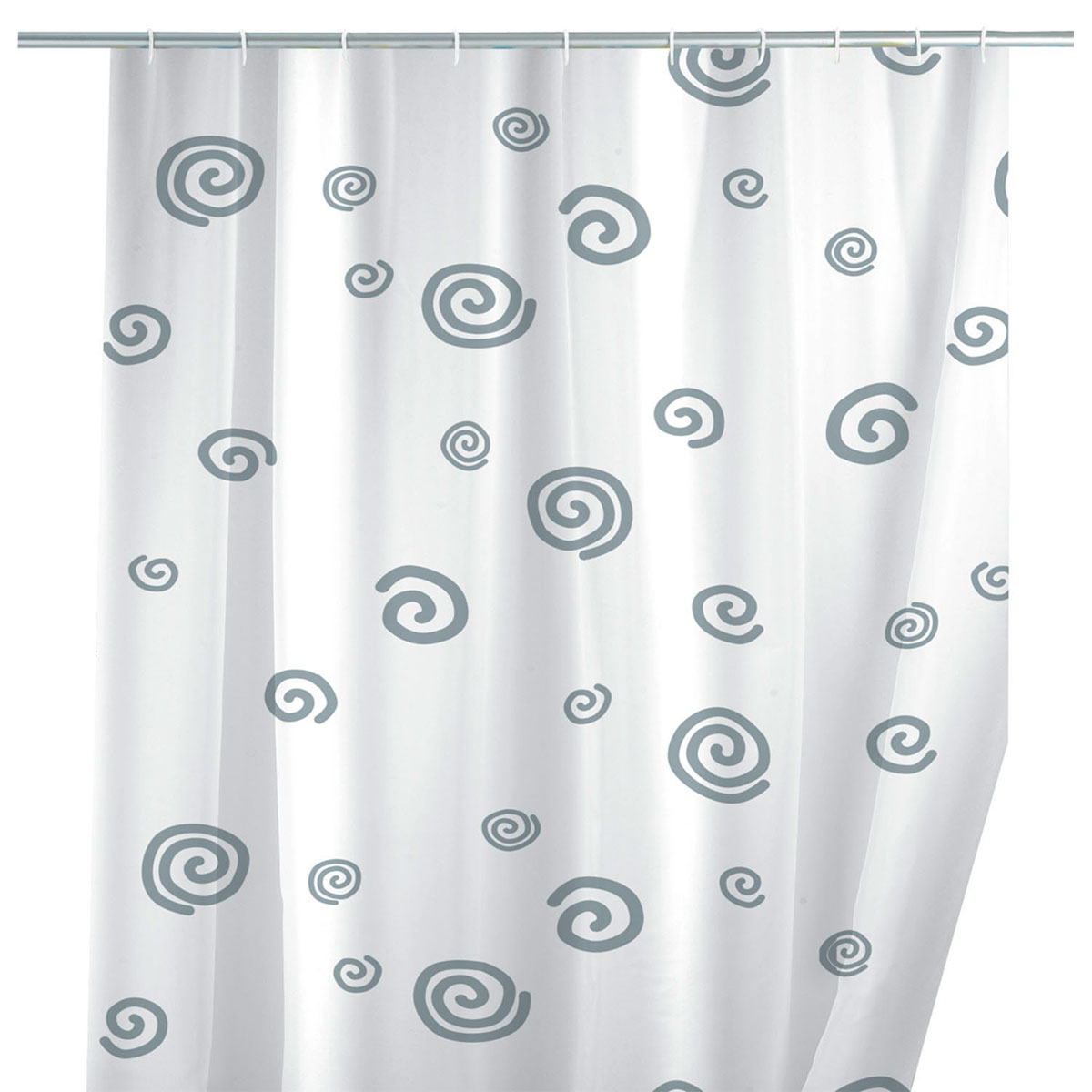 Wenko  Duschvorhang Schnecke Textil Polyester 180 x 200 cm waschbar