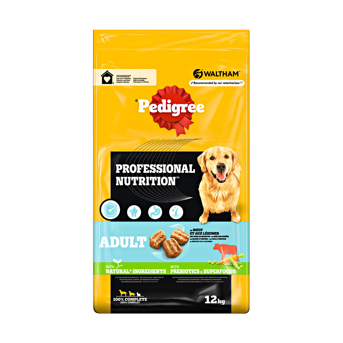 Pedigree Hundefutter Professional Nutrition Adult Rind und Gemüse 12 kg