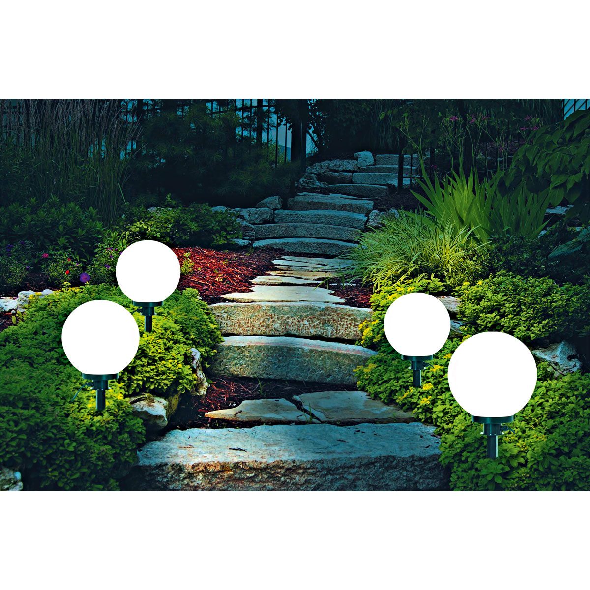 näve Kugelerdspießleuchte Durchmesser 20 cm schwarz Bild 8