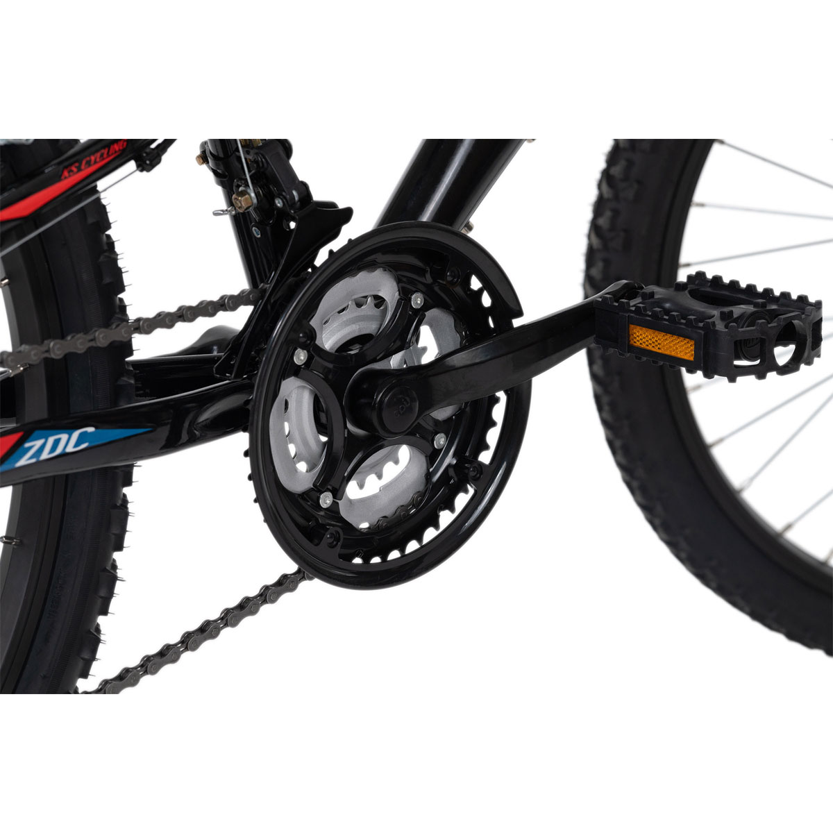 KS Cycling Kinder-Mountainbike Fully 24'' Zodiac schwarz-rot RH 38 cm  Bild 2