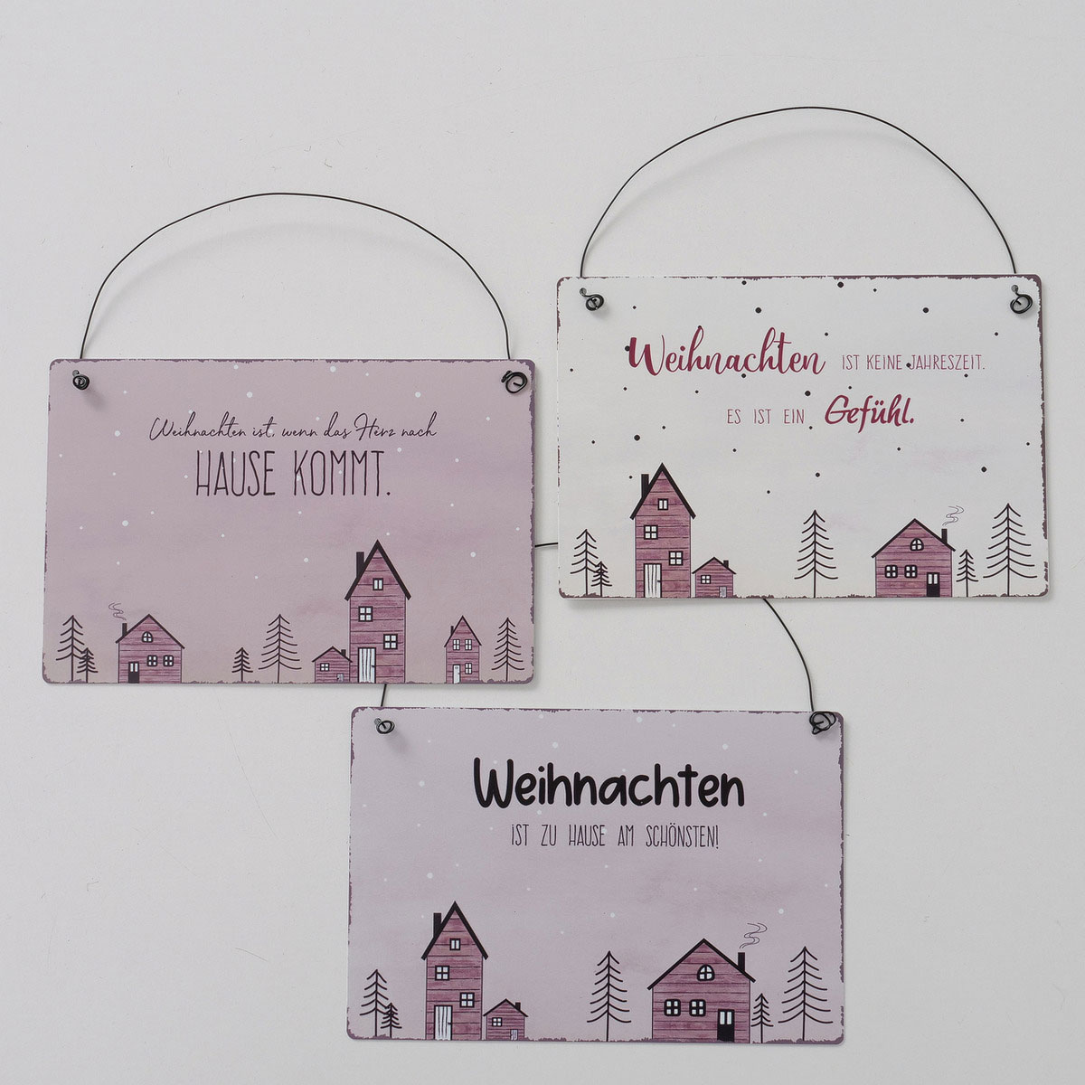 Schild Homewood sortiert Rechteck 21 x 14 x 0,5 cm hellgrau cremeweiss Metall Bild 5