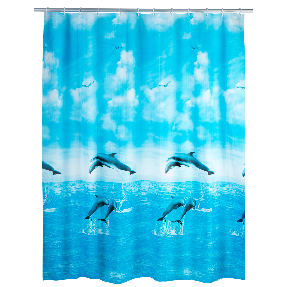 Wenko  Duschvorhang Dolphin 180 x 200 cm Bild 1
