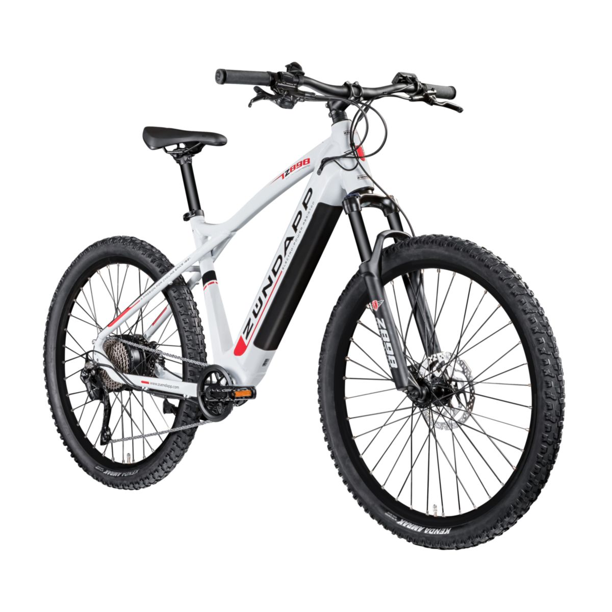 Zündapp E-Bike Mountainbike Z898 27,5 Zoll 48 cm Rahmenhöhe weiß rot