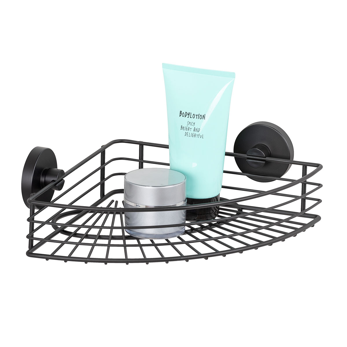 Wenko Eckablage Bari Schwarz Befestigenohnebohren Vacuum-Loc