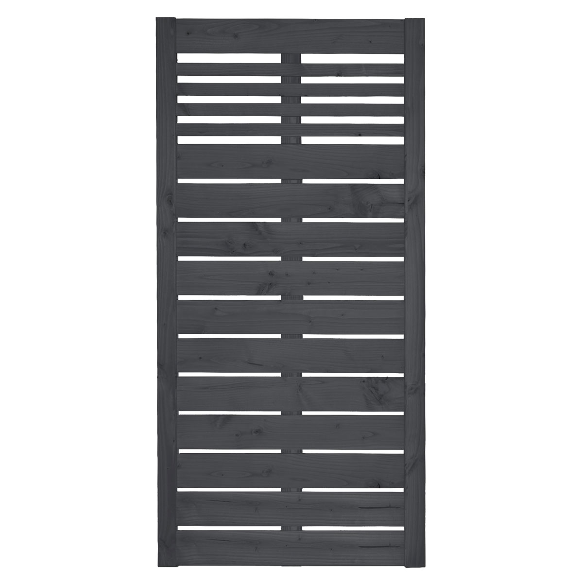 Zaunserie Aalborg Grundelement 90 x 180 cm Fichte anthrazit lasiert