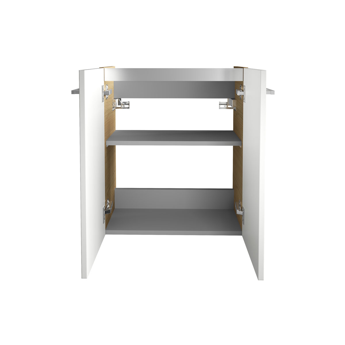 Fackelmann  Gäste-WC Waschtischunterschrank SBC 520 x 600 x 243 mm Sandeiche/Weiß Bild 2