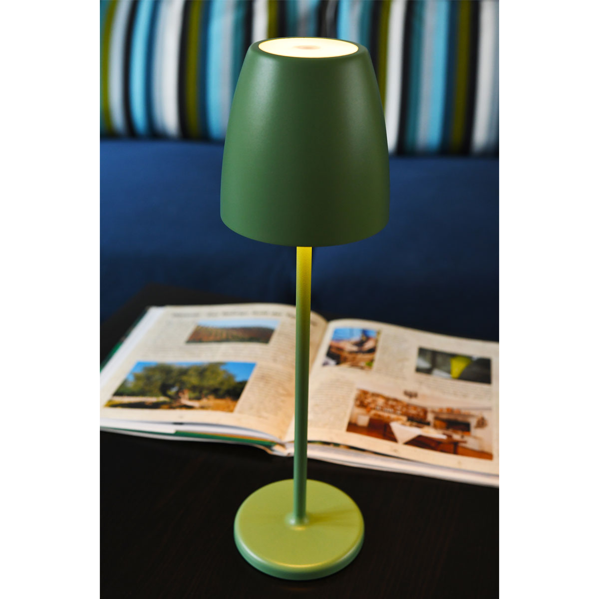 Lightme Akku-Tischleuchte Tavola salbeigrün Bild 2
