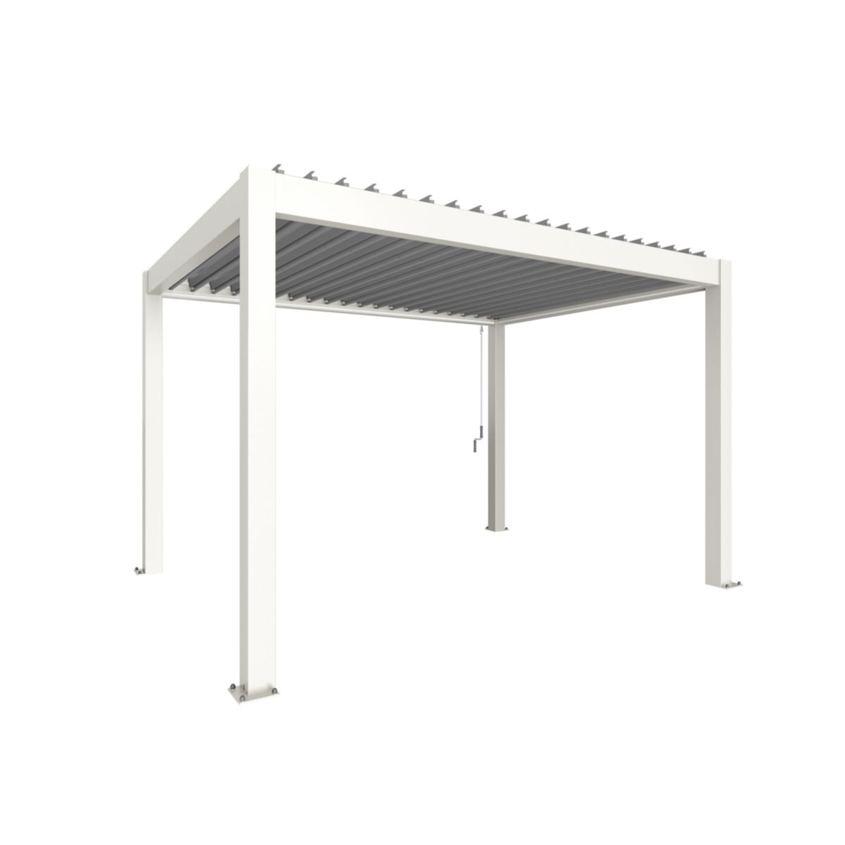 Biohort Pergola Gr. 4x3 weiss/silber-metallic 404,5x 312x 264 cm