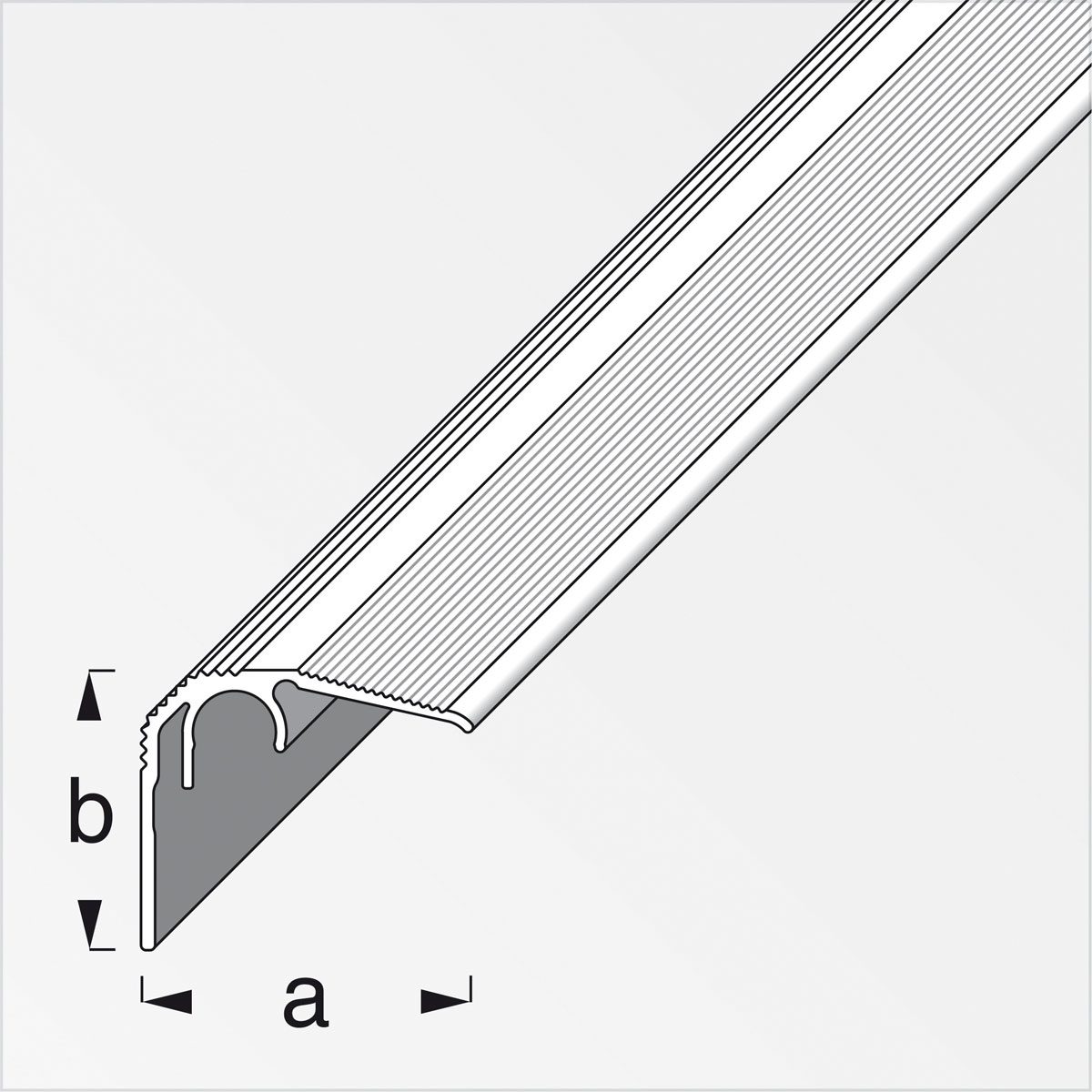 Alfer Abschluss-Profil Clipstech 32 x 27 mm 1m messing Bild 2