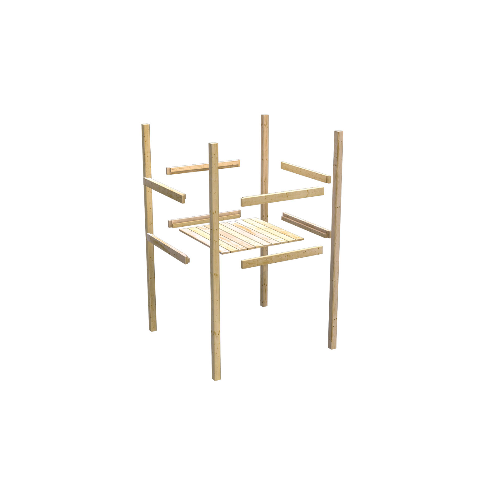 Karibu Fidel und Netzrampe naturbelassen ohne Rutsche Bild 8