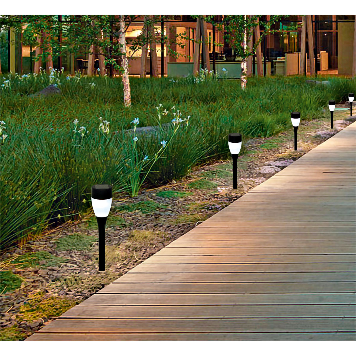 Flector Garten LED-Solarstecker Lunar schwarz 5er-Set Bild 3