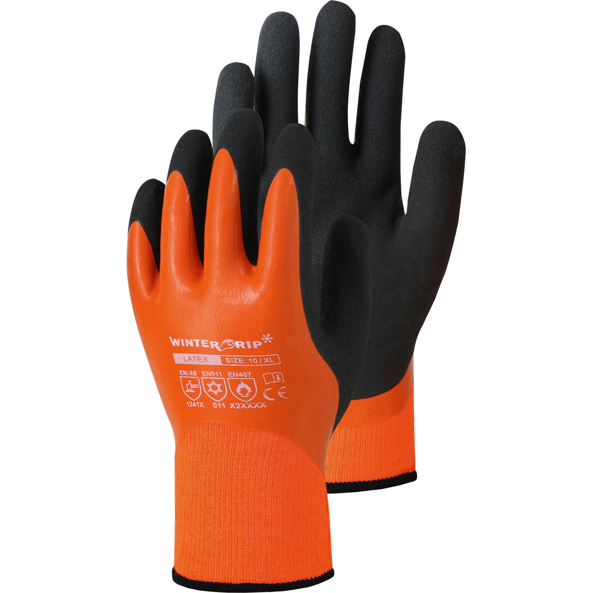 Triuso Handschuhe Winter Grip Orange Größe 8
