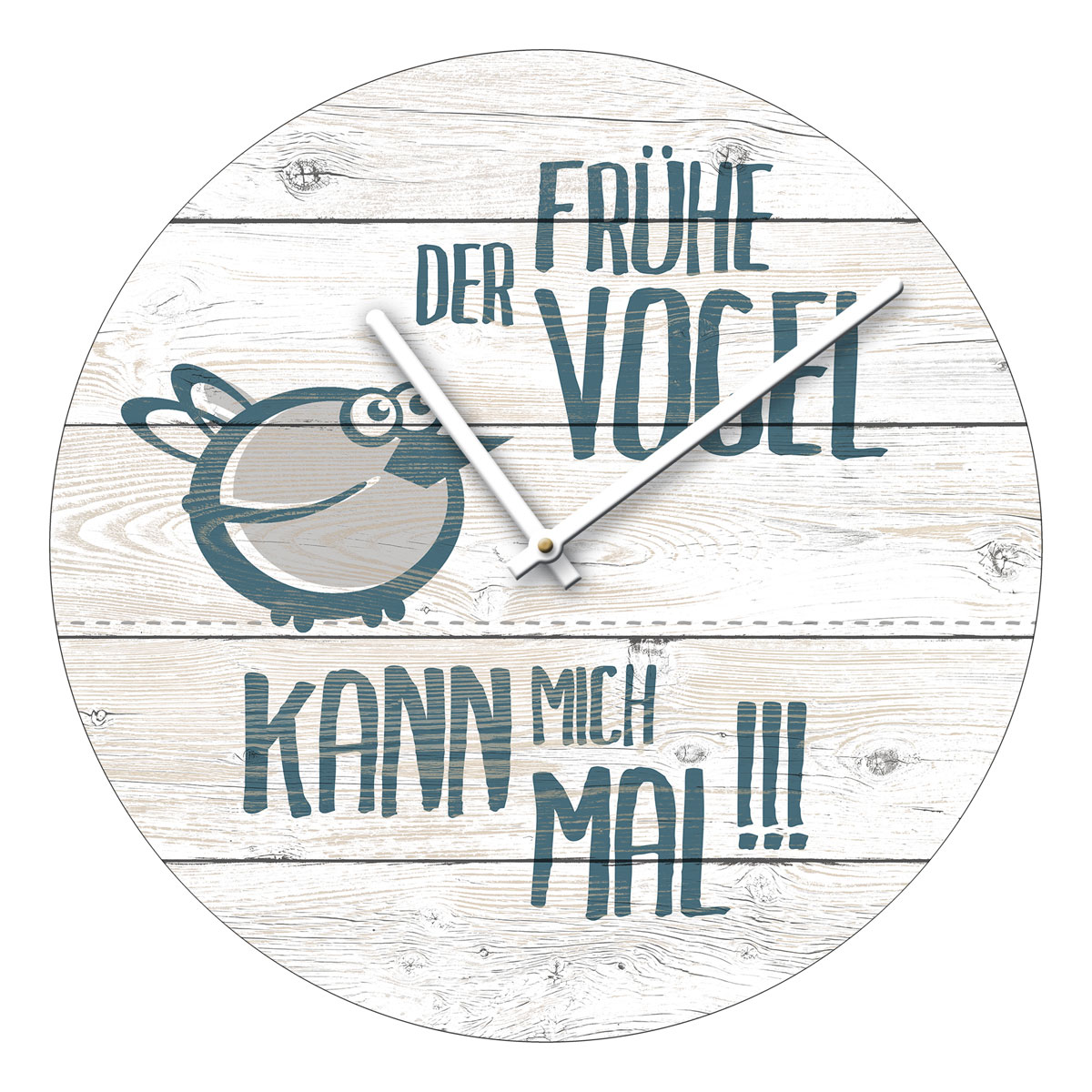 Time-Art Der Frühe Vogel Dm 40 cm Glasuhr