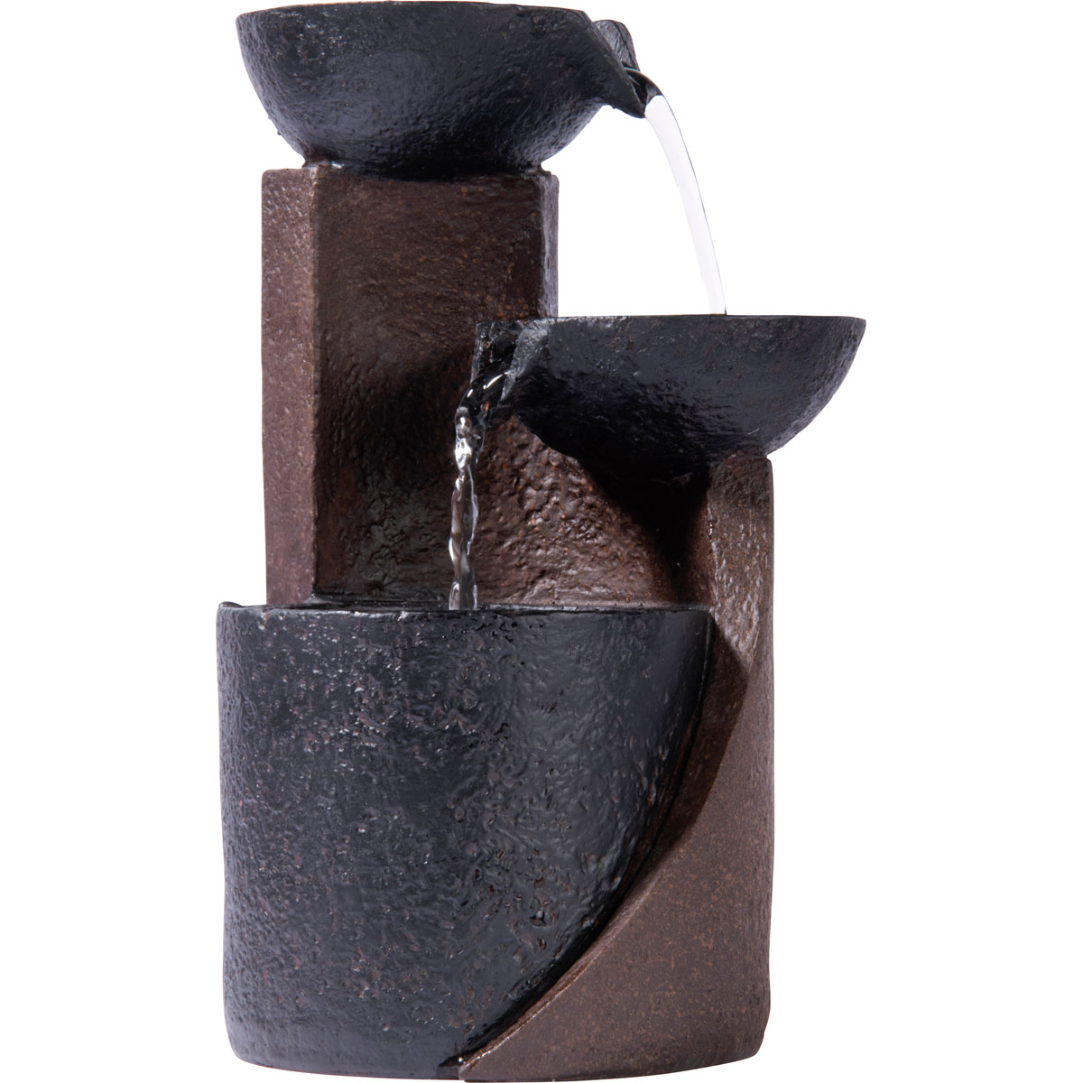 dobar Zimmerbrunnen 14,2 x 22 x 14,2 cm dunkelgrau-schwarz Bild 2