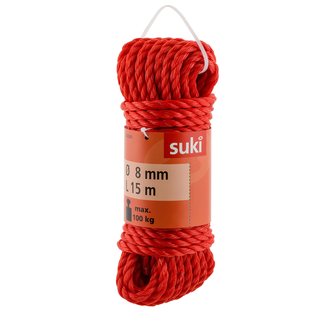 Suki Seil gedreht 8 mm 15m rot Bild 2