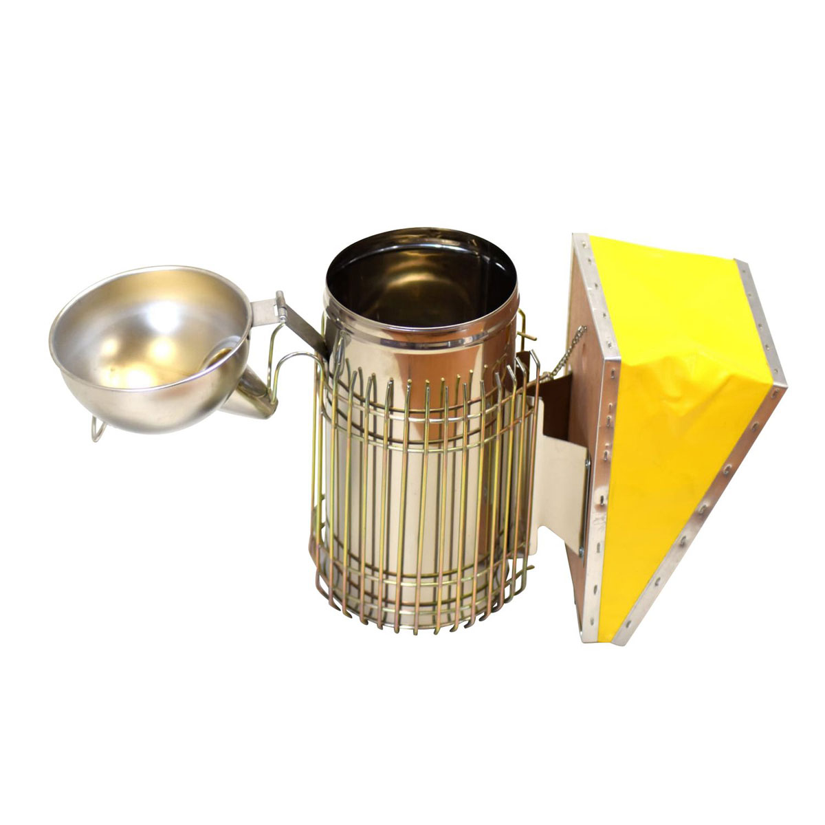 Bienenreich Smoker Spezial silber/ gelb 10 x 10 x 26 cm