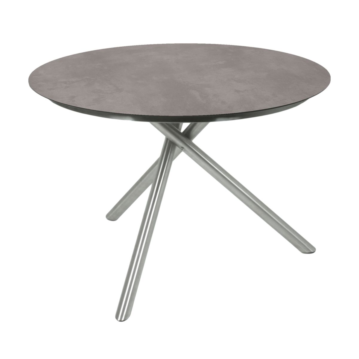 Garden Pleasure Tisch SIENNA rund Edelstahl / Kunststoff HPL, grau