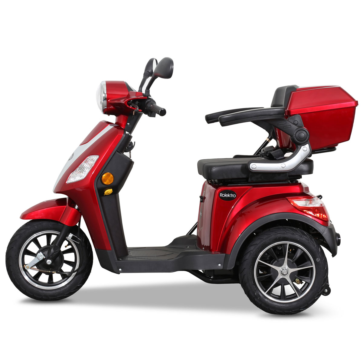 Rolektro E-Trike 15 V.2 Rot 60V-20Ah Bleigel Akkus 1000W Elektroroller Seniorenmobil Bild 6