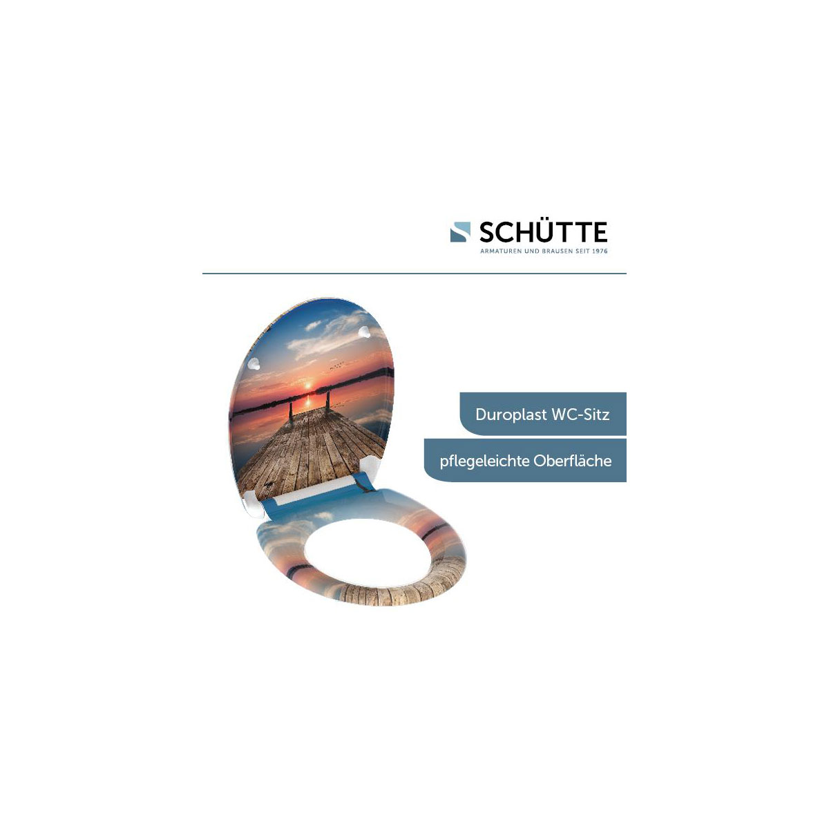 Schütte Duroplast WC-Sitz SUNSET SKY mit Absenkautomatik und Schnellverschluss Bild 3
