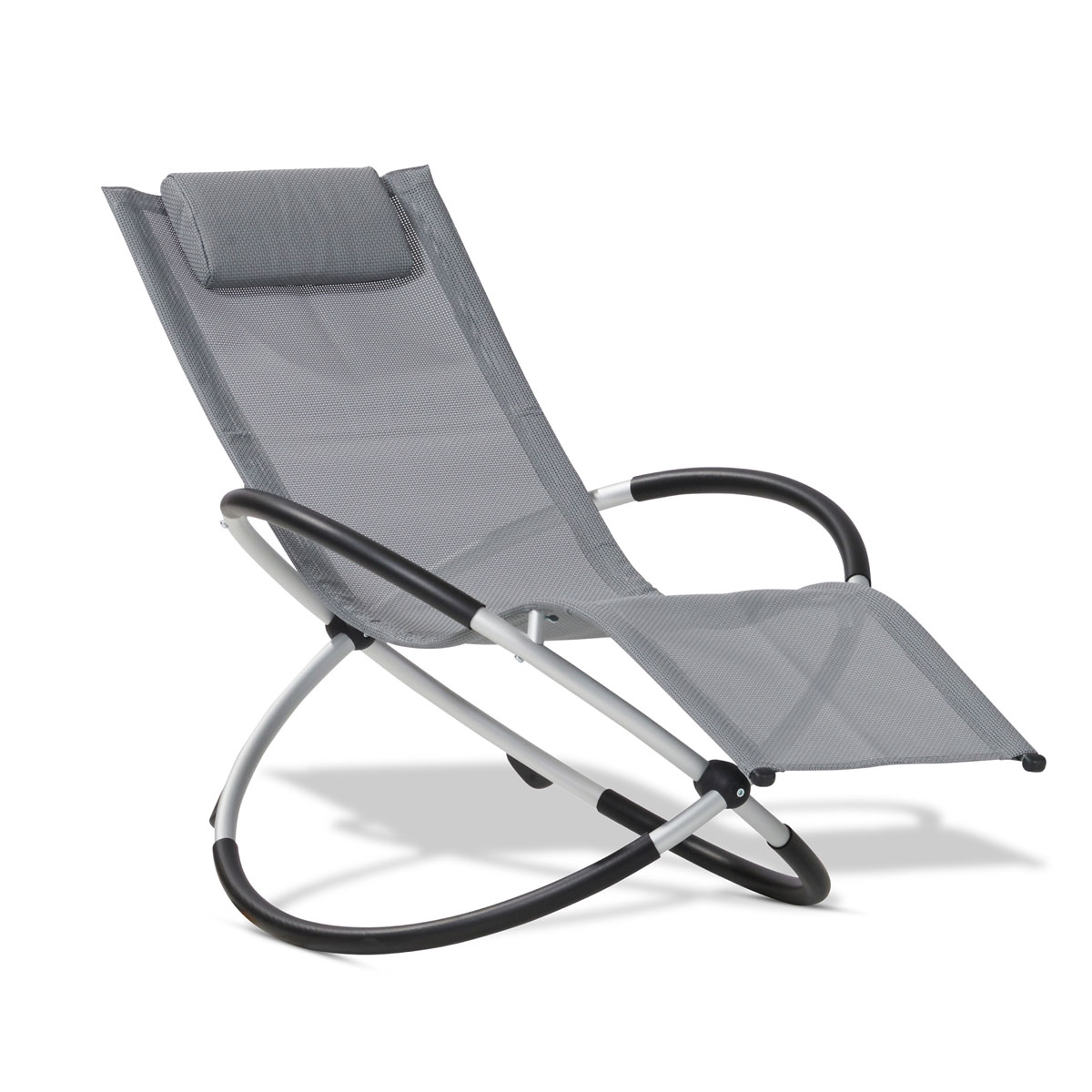 Leco Klappbare Schaukelliege Sonnenliege Grau Bild 1