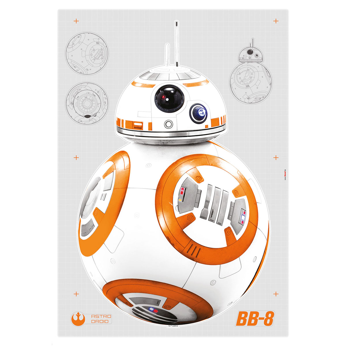 Komar  Wandtattoo Star Wars BB-8 100x70 cm Bild 2