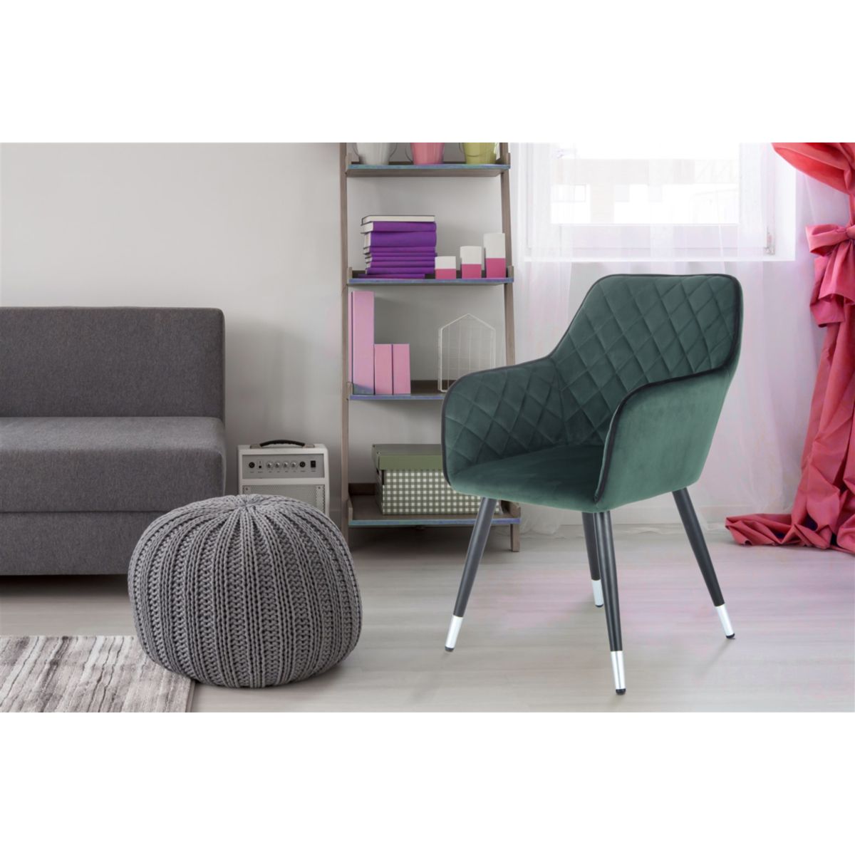 Stuhl Amino 625 dunkelgrün schwarz Bild 5