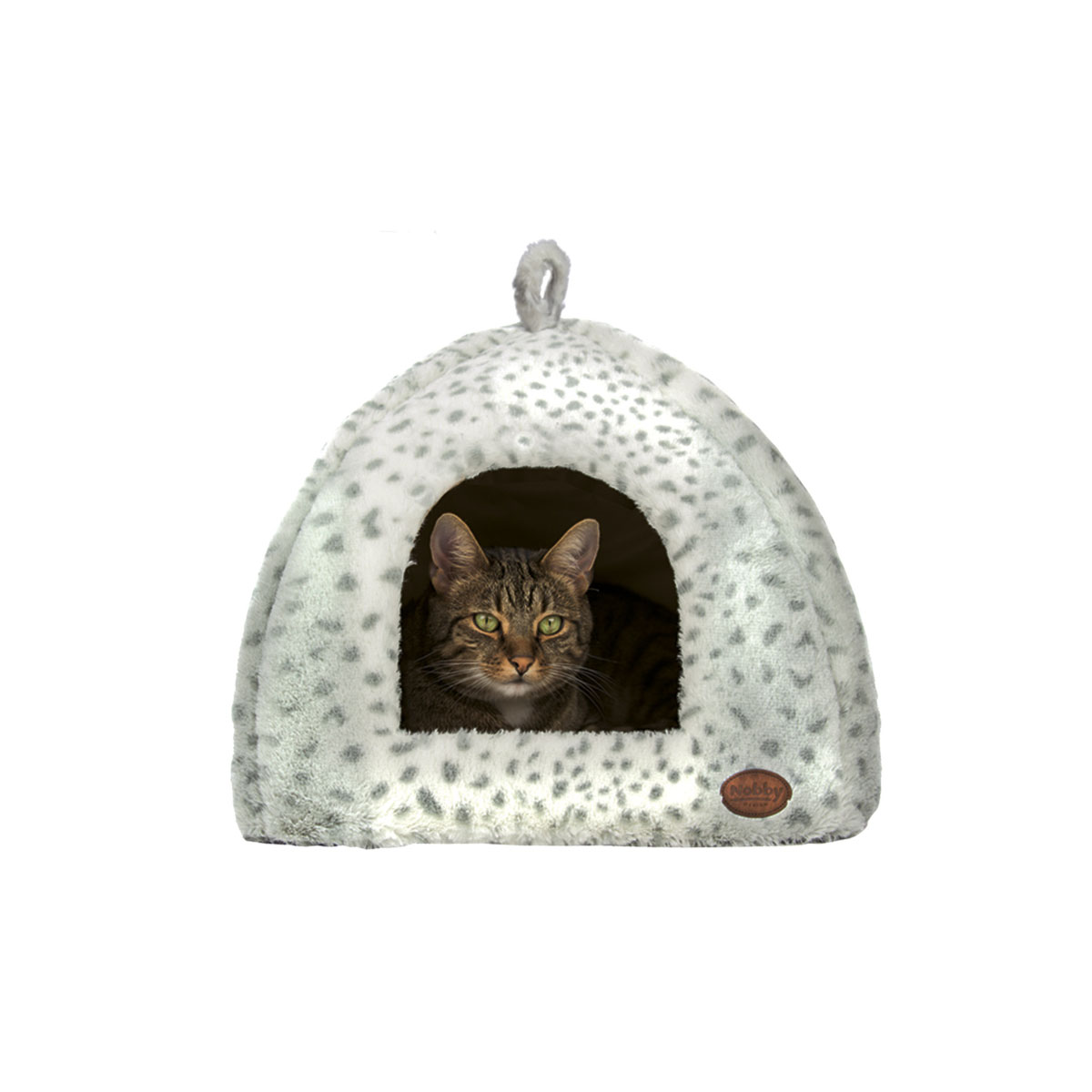 Nobby Hoehle ALANIS leopard grau 40 x 40 x 35 cm Bild 2