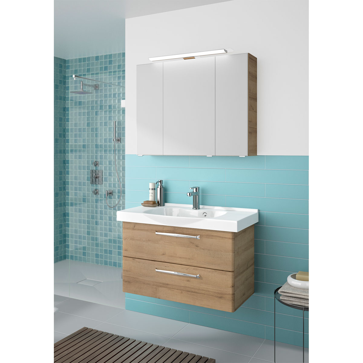 Pelipal Waschtischunterschrank Trentino Eiche 86 x 51 x 42 cm Bild 2