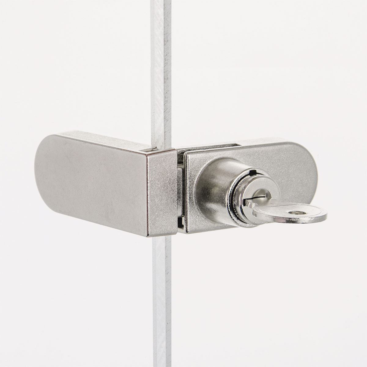 Suki Glastürschloss vernickelt für Ecktüren Bild 2