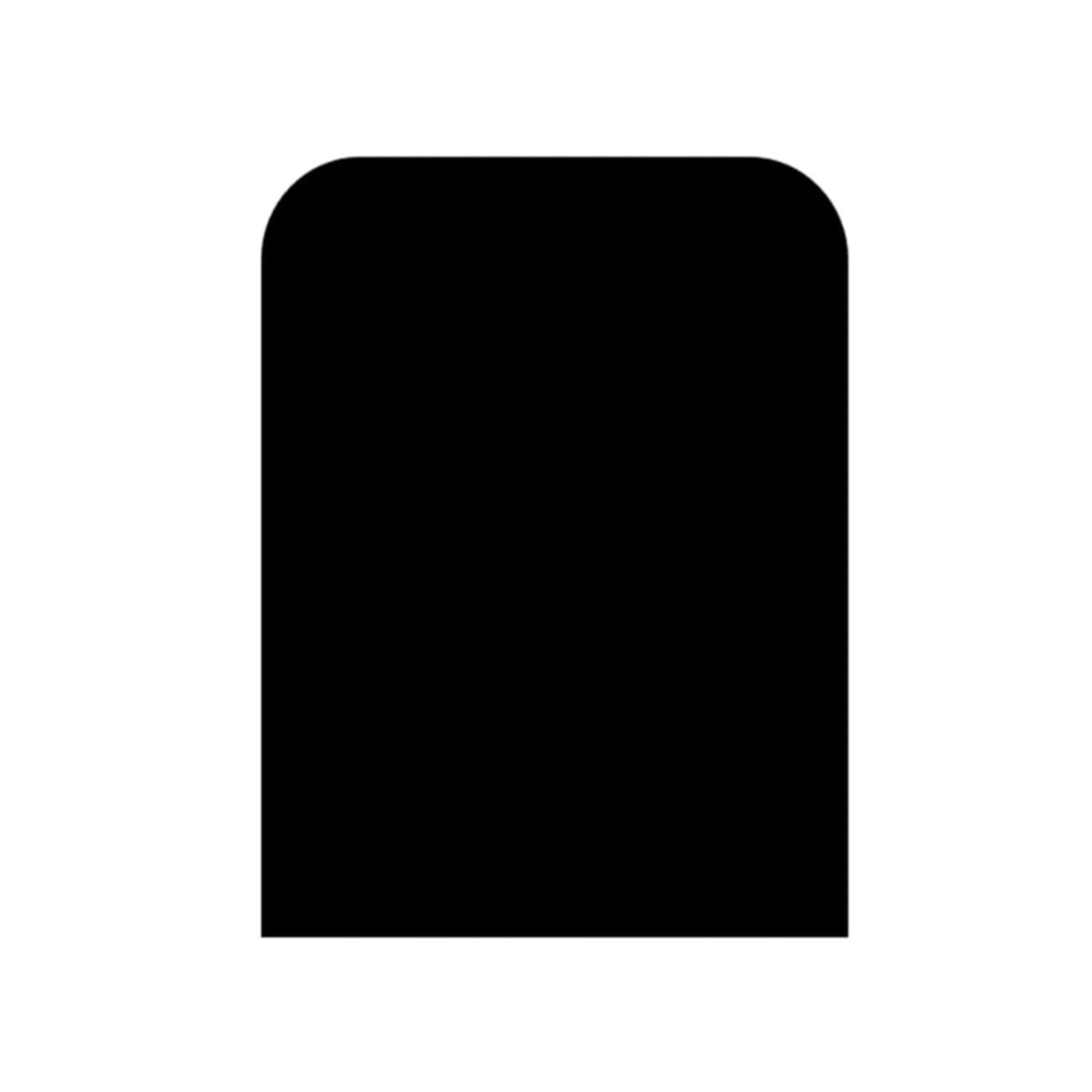 Valo Stahlbodenplatte Segmentbogen 2mm100x120cm, schwarz