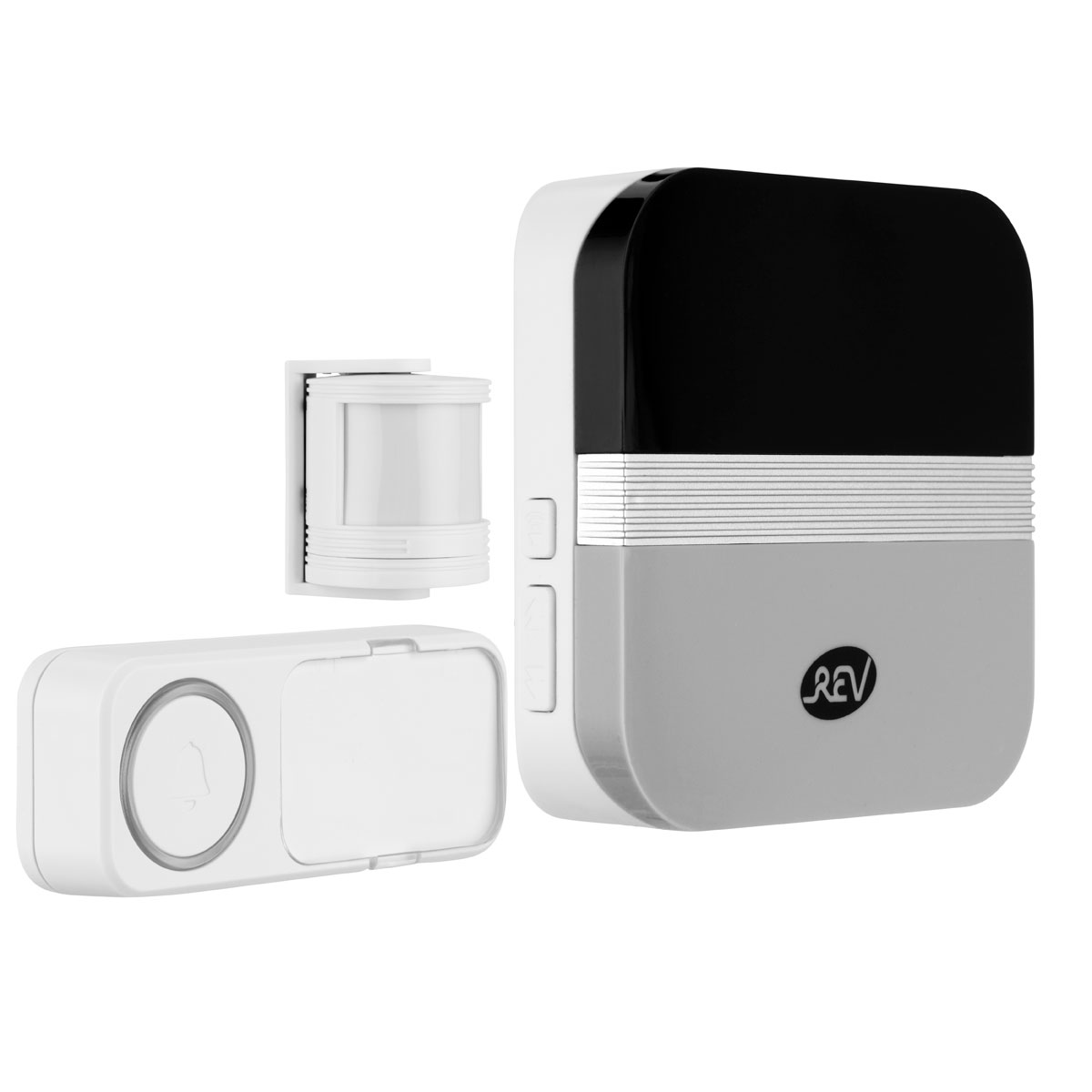 REV Ritter  Gong Funk-Set mit Gong Taster & Durchgangsmelder 58 Melodien 150m weiß Bild 3