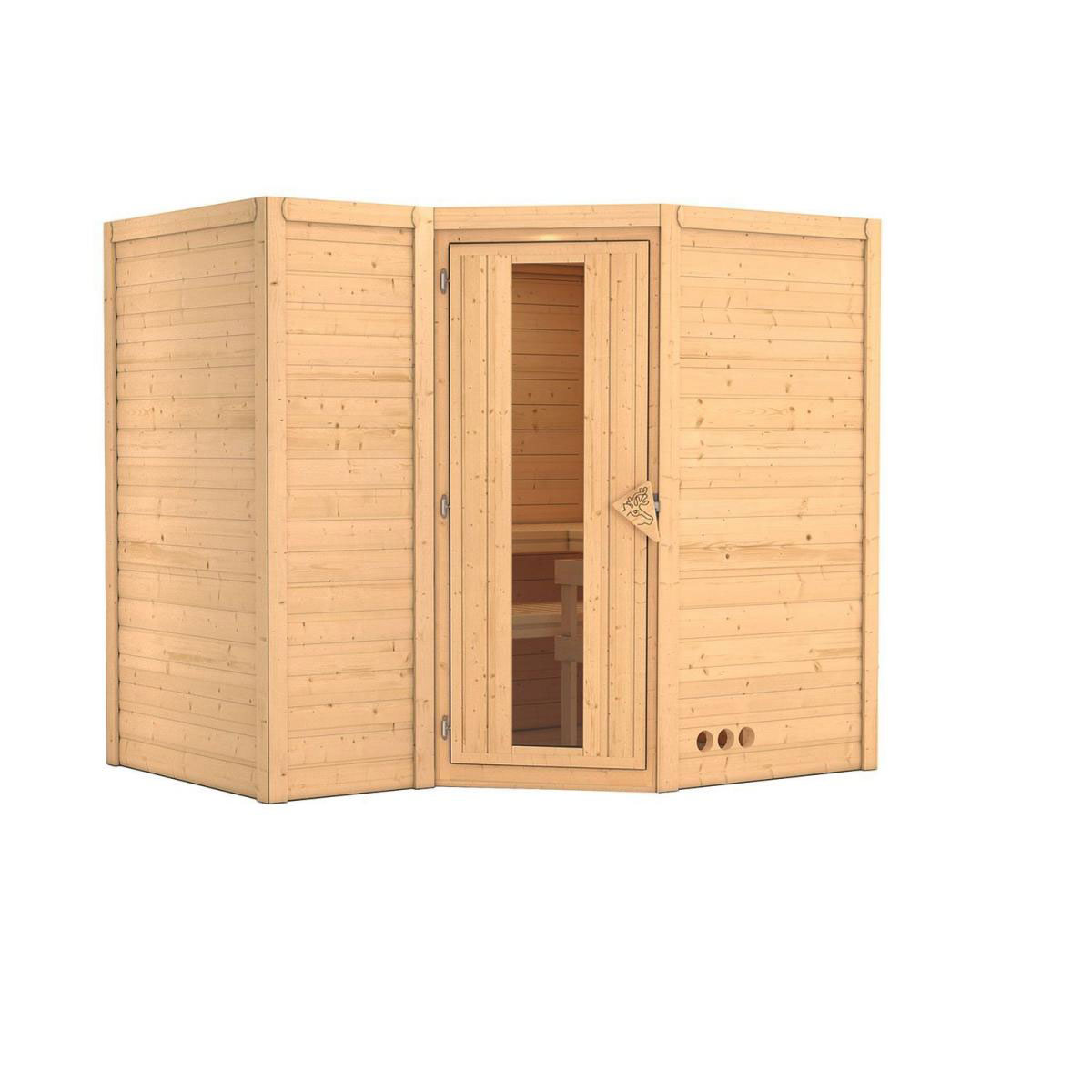 Karibu Sahib 2 Eckeinstieg ohne Ofen ohne Kranz Tür gedämmt Bild 2