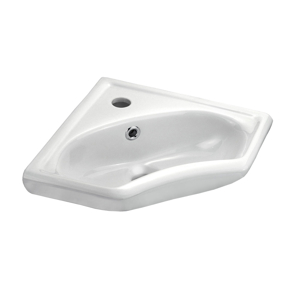 Cornat Eck-Handwaschbecken Euroline Clean weiß