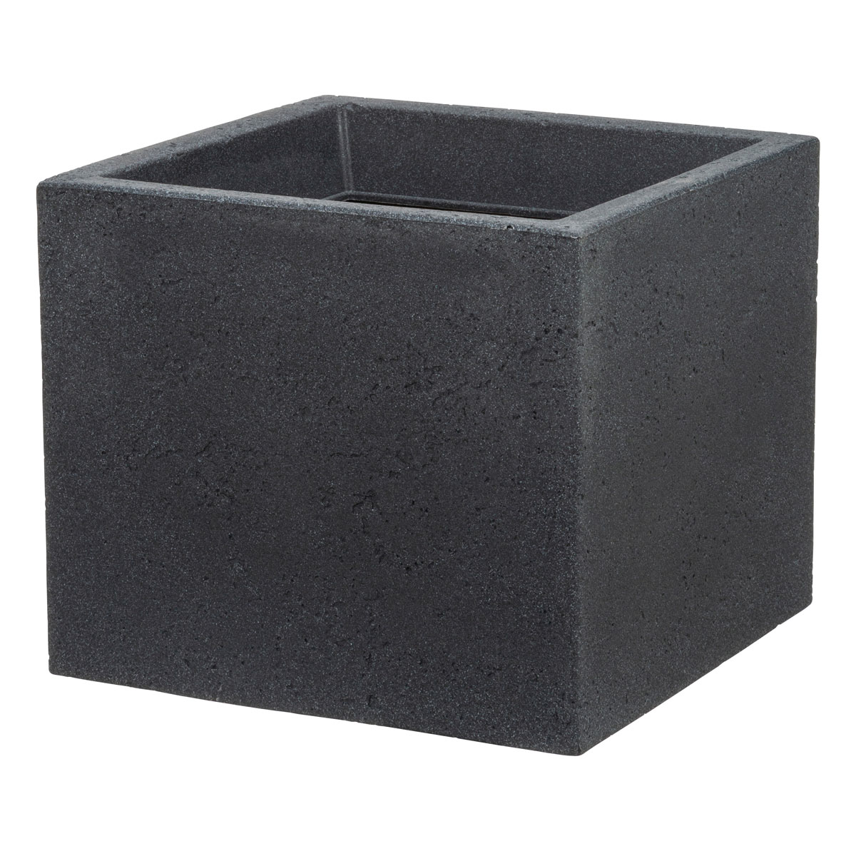 Scheurich Pflanzgefäß C-Cube 28,5 x 27 x 28,5 cm Stony Black
